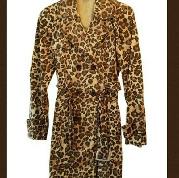 Leporad print Trench🌟 - Picture 4 of 7